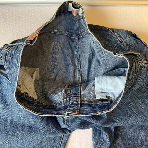 Levi’s Men Jeans 501 size W36 x L30 Blue Mid Rise Straight Leg Button-Fly - Picture 9 of 11